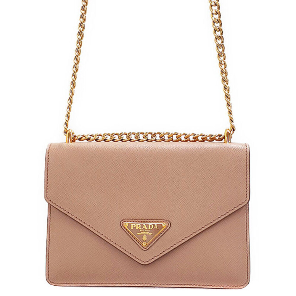 Prada Saffiano Leather Chain Shoulder Bag